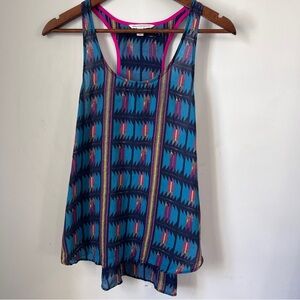 American Eagle Outfitters Blue Asymmetrical Sleeveless Tank